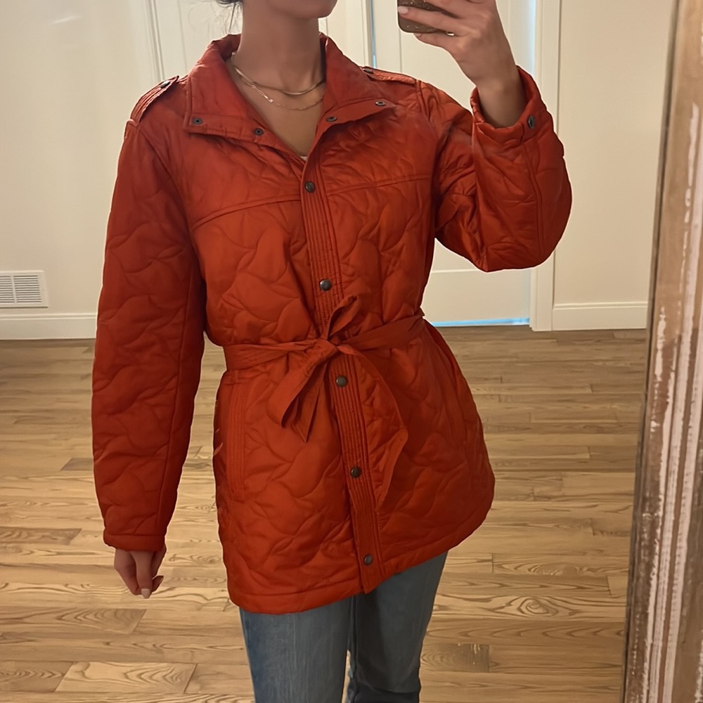 Lands' End Women's Quilted Jacket - Burnt Orange - Size XL - Picture 4 of 13